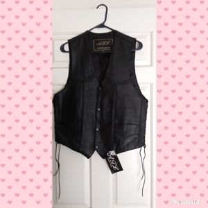 Women's leather vest